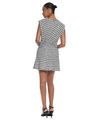 Donna Morgan Women's Crewneck Short Dress