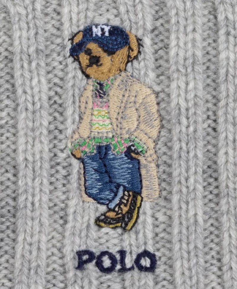 Polo Ralph Lauren Men's Cable Litchfield Bear Beanie Hat