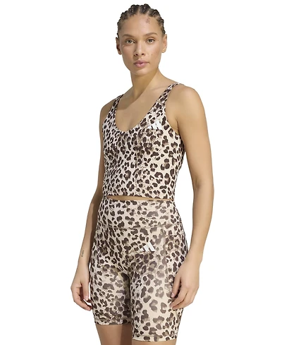 adidas Women's Workout Essentials Leopard Print Training Tank Top