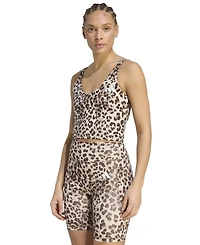 adidas Women's Workout Essentials Leopard Print Training Tank Top