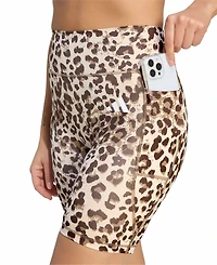 adidas Women's Optime Essentials Leopard Print Short Leggings