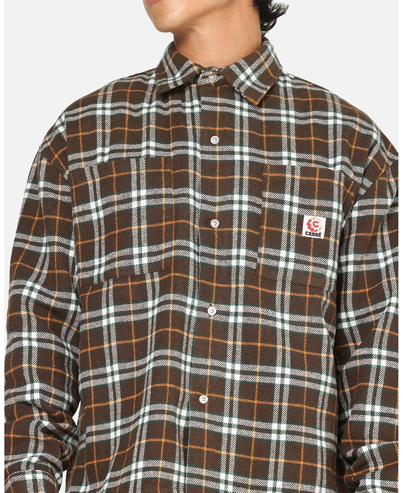 Carre Men's Workwear Long Sleeve Button Up Shirt
