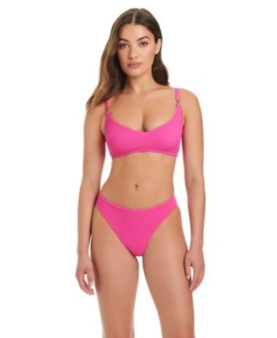 Red Carter Womens Textured Tide V Front Bralette Classic Hipster