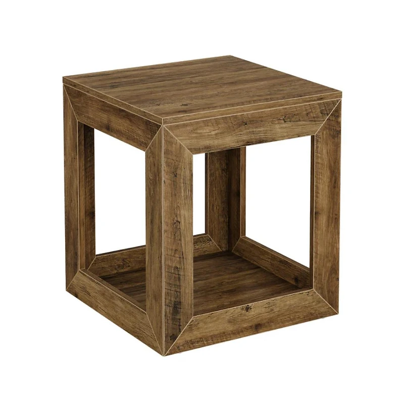 Slickblue Modern Square Nightstand with Open Storage Shelf