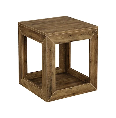 Slickblue Modern Square Nightstand with Open Storage Shelf