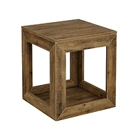 Slickblue Modern Square Nightstand with Open Storage Shelf