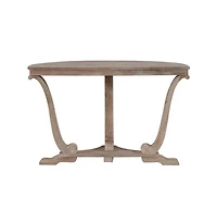 Liberty Furniture Greystone Mill Sofa Table in Stone White Wash w/ Wirebrush Distressing