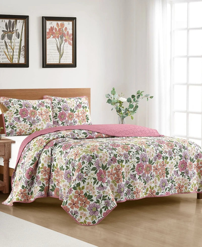 Stratford Park Flora Floral 3-Piece Quilt Set