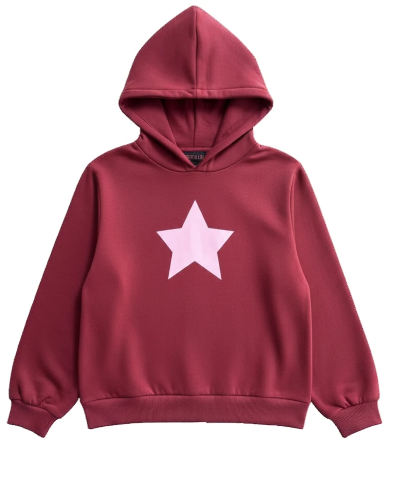 With Jules Girls' 7-16 Printed Long-Sleeve Pull-On Hoodie