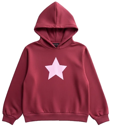 With Jules Girls' 7-16 Printed Long-Sleeve Pull-On Hoodie