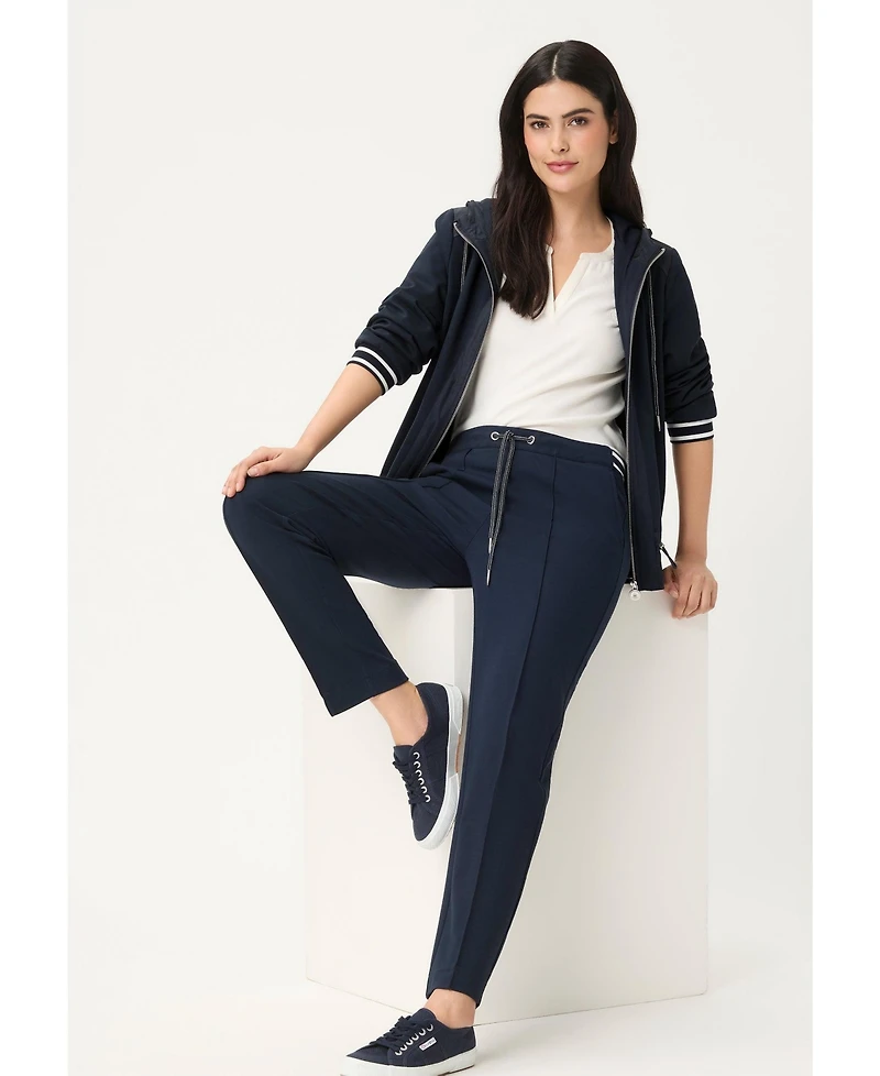 Olsen Women's Mixed Media Hooded Jacket
