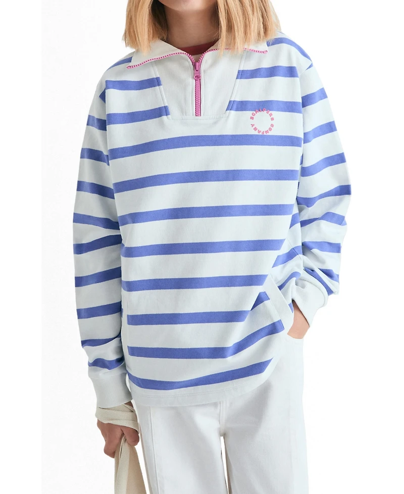 Scalpers Big Girls 4-16 Striped Turtleneck Sweatshirt