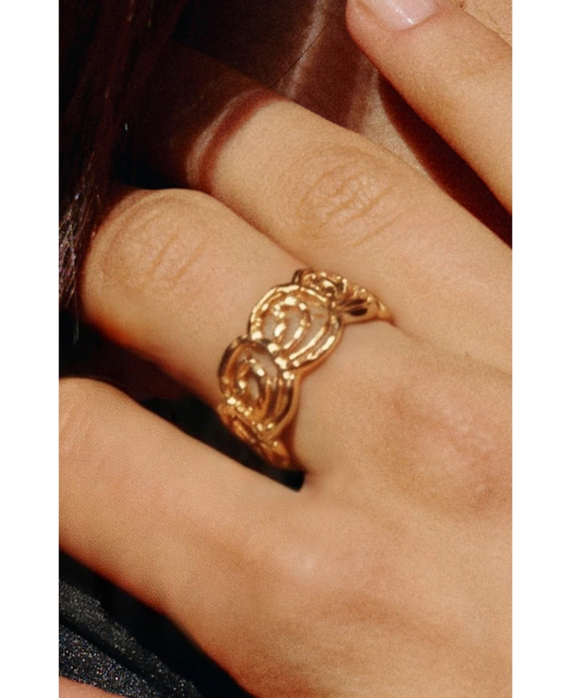Retro Chic Mono Spiral Small Ring