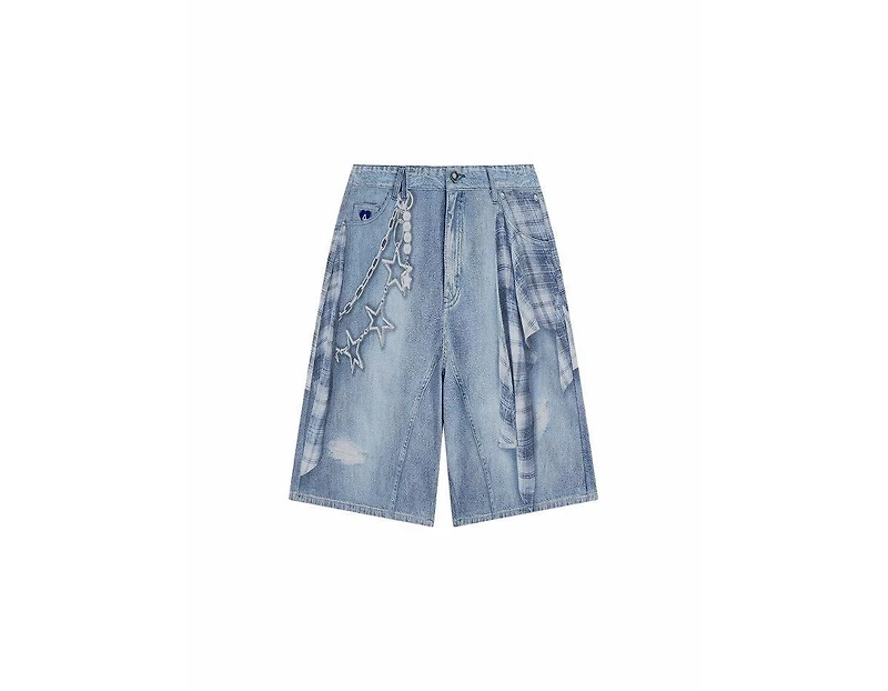 Aelfric Eden Women's Plaid Panel Chain Jorts