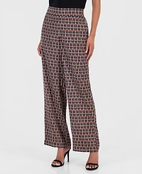 Anne Klein Women's High Rise Pull-On Wide Leg Pants