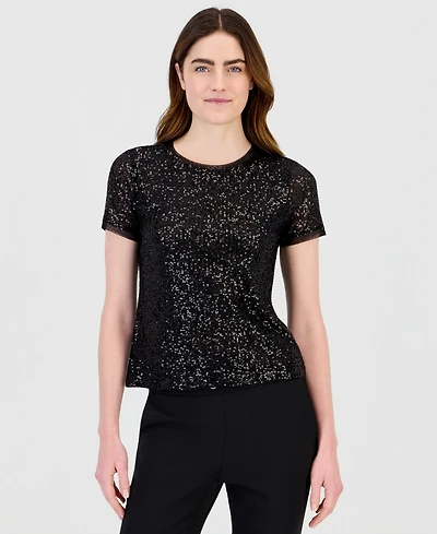 Anne Klein Women's Sequined T-Shirt