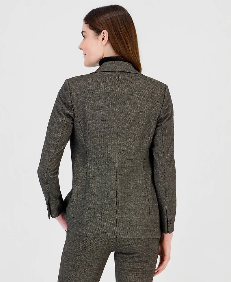 Anne Klein Women's Double Breasted Notched Collar Triple Pocket Blazer