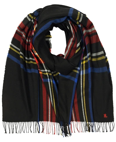 Lauren Ralph Exploded Plaid Merino Scarf