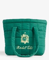 Marshall Fields Quilted Logo Puffer Tote Bag