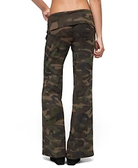 Edikted Women's Lumielle Camo Wide Leg Foldover Pants