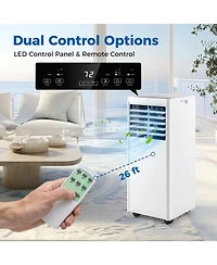 Ecooso 4-in-1 8000 Btu Portable Air Conditioner with Fan and Dehumidifier