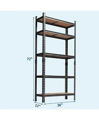 homfan Storage Shelves, Heavy Duty Metal Shelving Unit with Adjustable Shelves for Pantry or Basement
