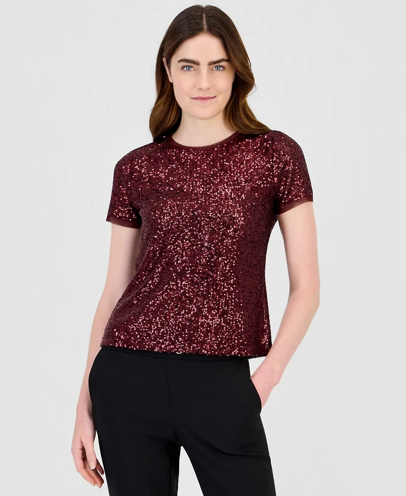 Anne Klein Women's Sequined T-Shirt