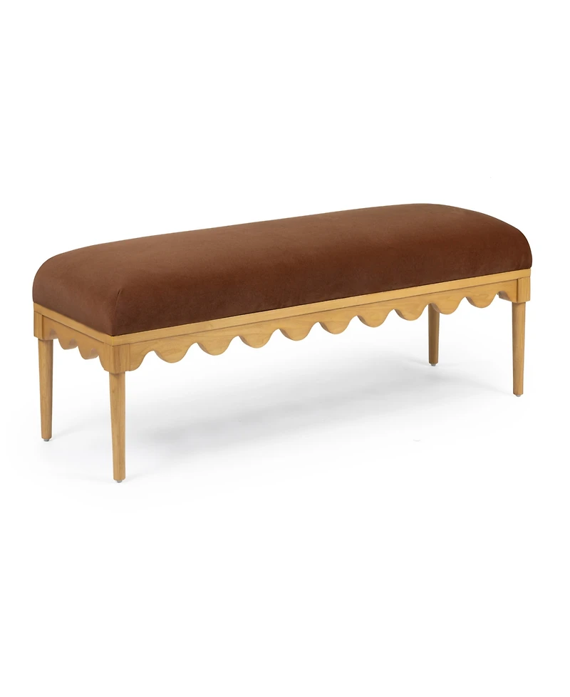 Tov Furniture Oodle 56.5" Fabric Mohair Bench