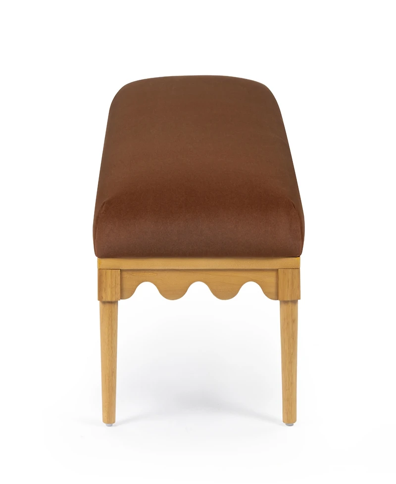 Tov Furniture Oodle 56.5" Fabric Mohair Bench
