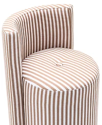 Tov Furniture Alyssa 27.6" Fabric Striped Linen Rolling Desk Chair