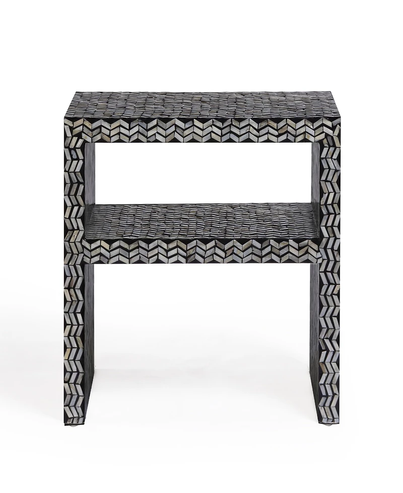 Tov Furniture Derry 20.5" Wood Mother of Pearl Nightstand