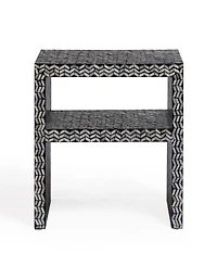Tov Furniture Derry 20.5" Wood Mother of Pearl Nightstand