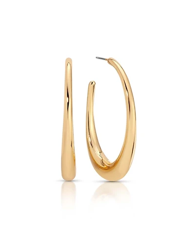Ettika 18k Gold-Tone Plated Essential Gilded Hoop Earrings