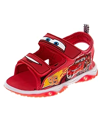 Disney Cars Boys Lightning McQueen Hook and Loop Sport Sandals – Open Toe (Little Kids)