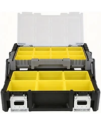Xdovet Portable Plastic Cantilever Tool Box Organizer With Removable Compartments