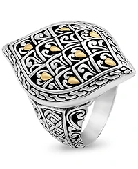 Devata Dragon Skin Ring Sterling Silver and 18K Gold