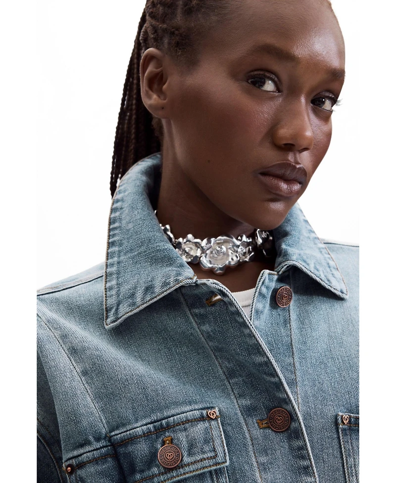 Desigual Women's Embroidered denim jacket