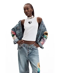 Desigual Women's Printed floral jeans