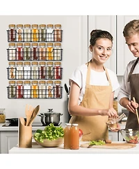 Xdovet Spice Rack Organizer Wall Mount Cabinet Door Storage Kitchen
