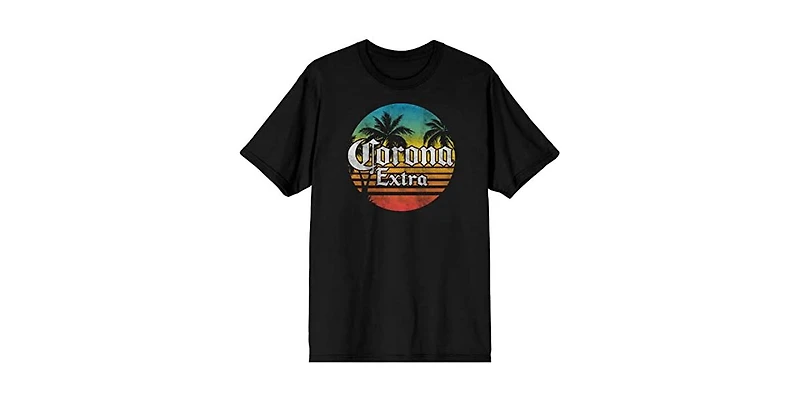 Corona Big & Tall Logo Gradient Black T-Shirt-4XL