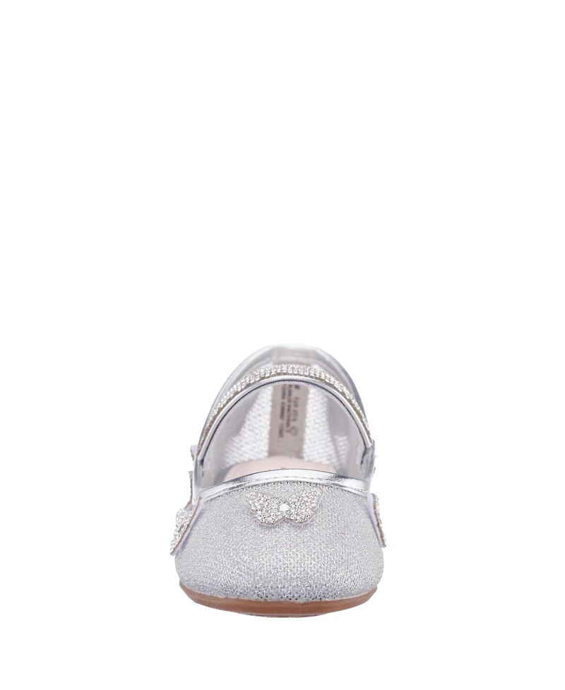 Nina Girls Silver Mesh Ballet Shoe