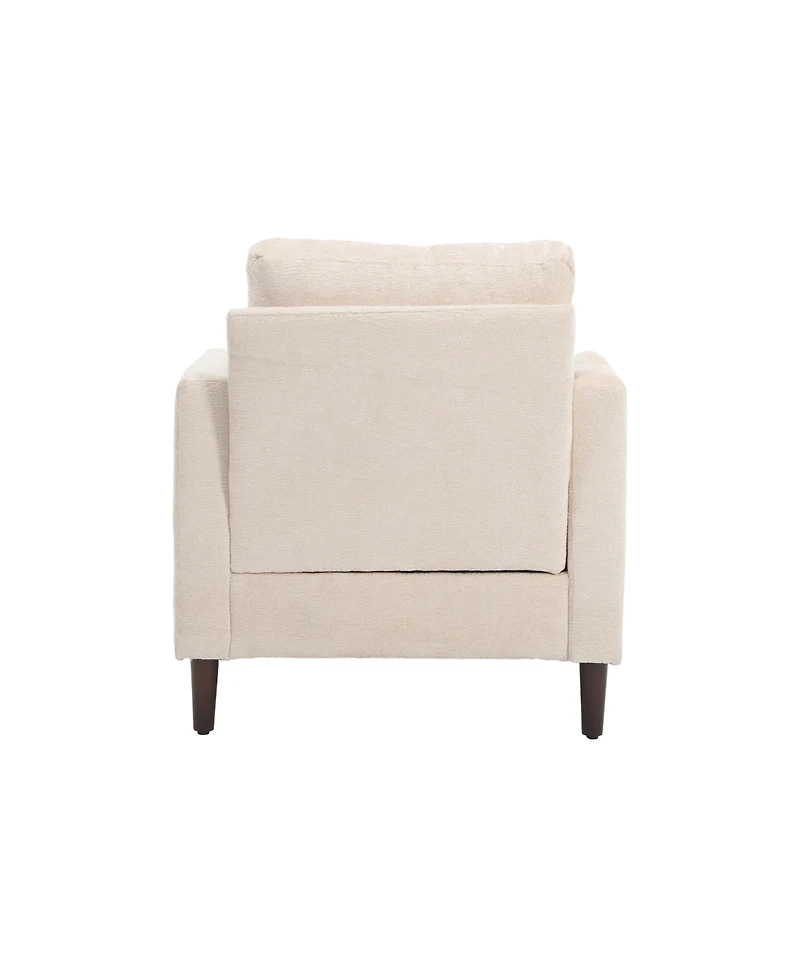 Clihome Modern Accent Chair Lounge for Living Room,Tufted Club Chair, Mid Century Arm Chairs with Studded,for Bedroom