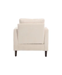 Clihome Modern Accent Chair Lounge for Living Room,Tufted Club Chair, Mid Century Arm Chairs with Studded,for Bedroom