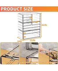 Xdovet Drawer Organizers Stackable Storage Multipurpose Office Makeup Craft Desk