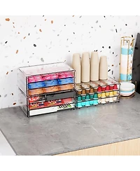 Xdovet Drawer Organizers Stackable Small Drawers School Office Supplies Stationery Marker Pen Pencil Craft Desktop