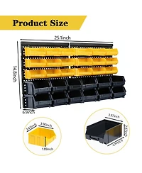 Xdovet Wall Mounted Tool Organizer Plastic Parts Rack Storage Compartments