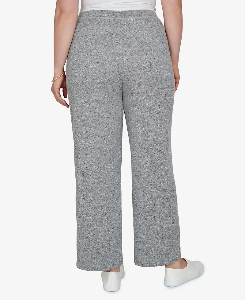 Alfred Dunner Plus Brushed Heather Pull-On Pants