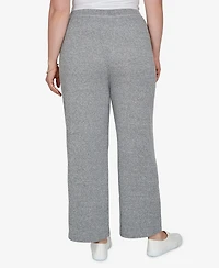 Alfred Dunner Plus Brushed Heather Pull-On Pants