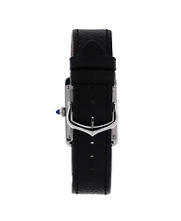 Pre-Owned Cartier Must de Cartier Tank Quartz Watch in Stainless Steel and Leather 25mm