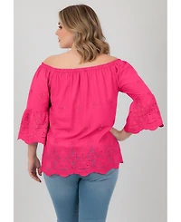 Avenue Plus Convertible Eyelet Women's Tunic